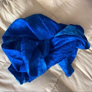 Cyanotype Silk Scarf - Handmade